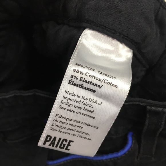 Paige Black Skinny Jeans with Blue Piping - Picture 6 of 8